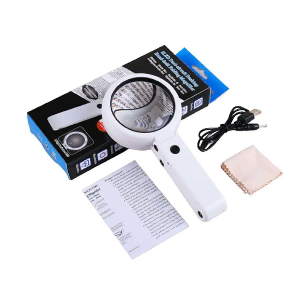 Magnifying Glass Folding 8LED Lamp Handheld Stand Desktop Reading And Repairing Multi-purpose Magnifying Glass
Magnifying Glass Folding 8LED Lamp Handheld Stand Desktop Reading And Repairing Multi-purpose Magnifying Glass