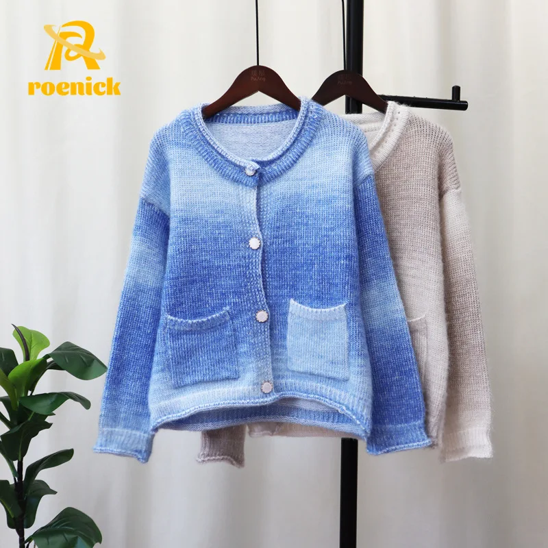 ROENICK Women's Tie-dye Blue Sweater Cardigan Female 2022 Autumn O-neck Knitwear y2k Long-sleeve Jumpers Coats Winter Clothes
ROENICK Women's Tie-dye Blue Sweater Cardigan Female 2022 Autumn O-neck Knitwear y2k Long-sleeve Jumpers Coats Winter Clothes