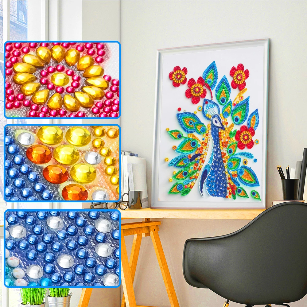5D Special shape Diamond Painting Peacock DIY Diamond Gift Animal Diamond Embroidery Set Handicraft Decor Gift 30x40cm
5D Special shape Diamond Painting Peacock DIY Diamond Gift Animal Diamond Embroidery Set Handicraft Decor Gift 30x40cm