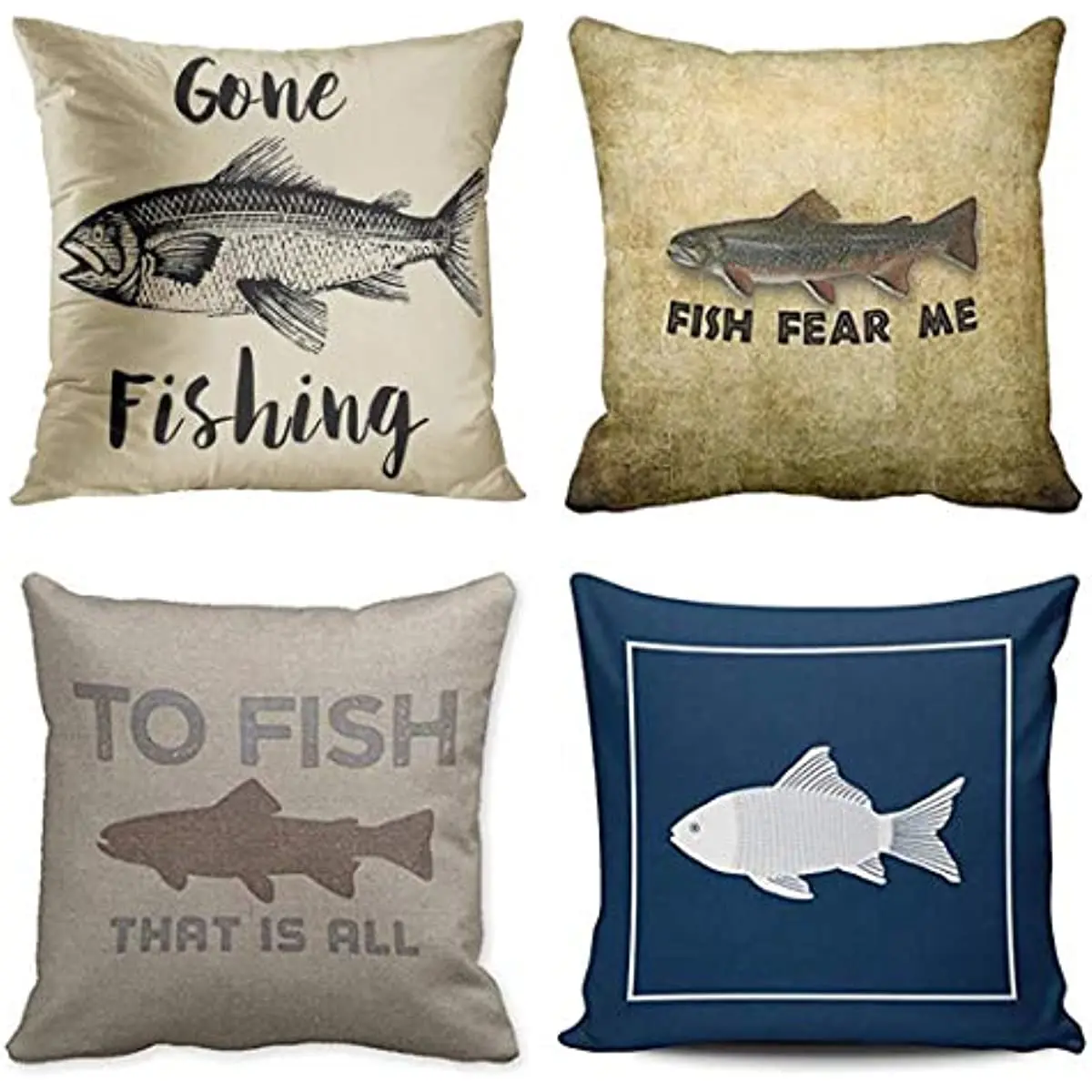 4 Throw Pillow Cases Fish Fisherman Fishing Vintage Fun Season Me Navy Decorative Pillow Case Home Decorative Square Pillow Case
4 Throw Pillow Cases Fish Fisherman Fishing Vintage Fun Season Me Navy Decorative Pillow Case Home Decorative Square Pillow Case