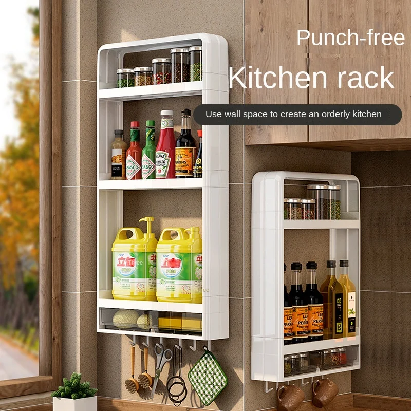 Kitchen Accessories, Bathroom Storage Rack, Shelf, Multi-layer, Non Porous, Wall Mounted, Household Condiment Storage Rack
Kitchen Accessories, Bathroom Storage Rack, Shelf, Multi-layer, Non Porous, Wall Mounted, Household Condiment Storage Rack