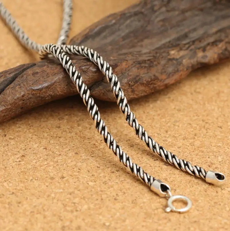Pure Silver 3mm Thick Weave Rope Chain Cross Link Silver Necklace Sterling 925 Silver Jewelry
Pure Silver 3mm Thick Weave Rope Chain Cross Link Silver Necklace Sterling 925 Silver Jewelry
