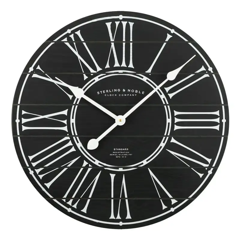 

Черные аналоговые круглые современные настенные часы для дома в стиле фермерского дома с римскими цифрами, цифровые часы, часы для плавления, настенные часы, часы