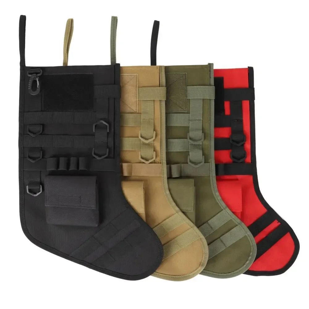 Ourdoor Large Christmas Stockings with Gear Webbing Tactical New Year Camping Hiking Traveling Xmas Stockings Flashlighs Holders
Ourdoor Large Christmas Stockings with Gear Webbing Tactical New Year Camping Hiking Traveling Xmas Stockings Flashlighs Holders