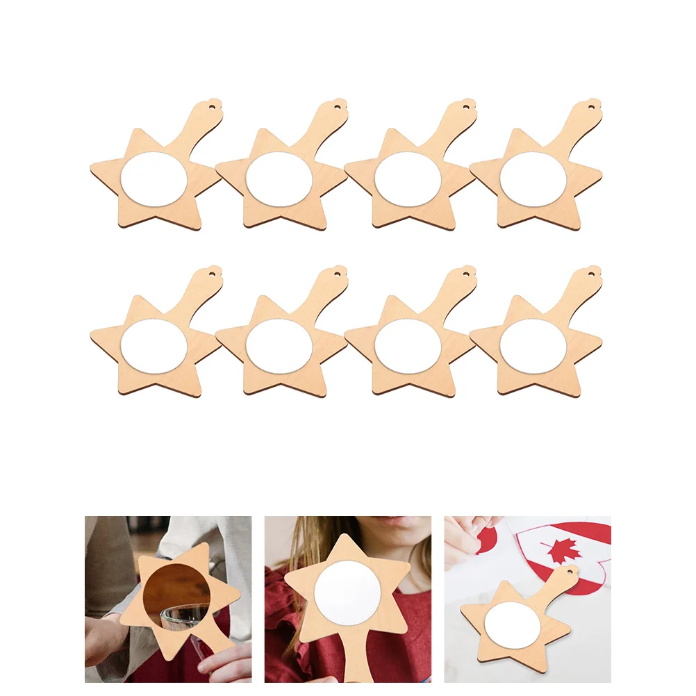 8 Pcs Small Wooden Mirror Handcrafted Kids Delicate Mold Handheld Makeup Toy Glass DIY
8 Pcs Small Wooden Mirror Handcrafted Kids Delicate Mold Handheld Makeup Toy Glass DIY