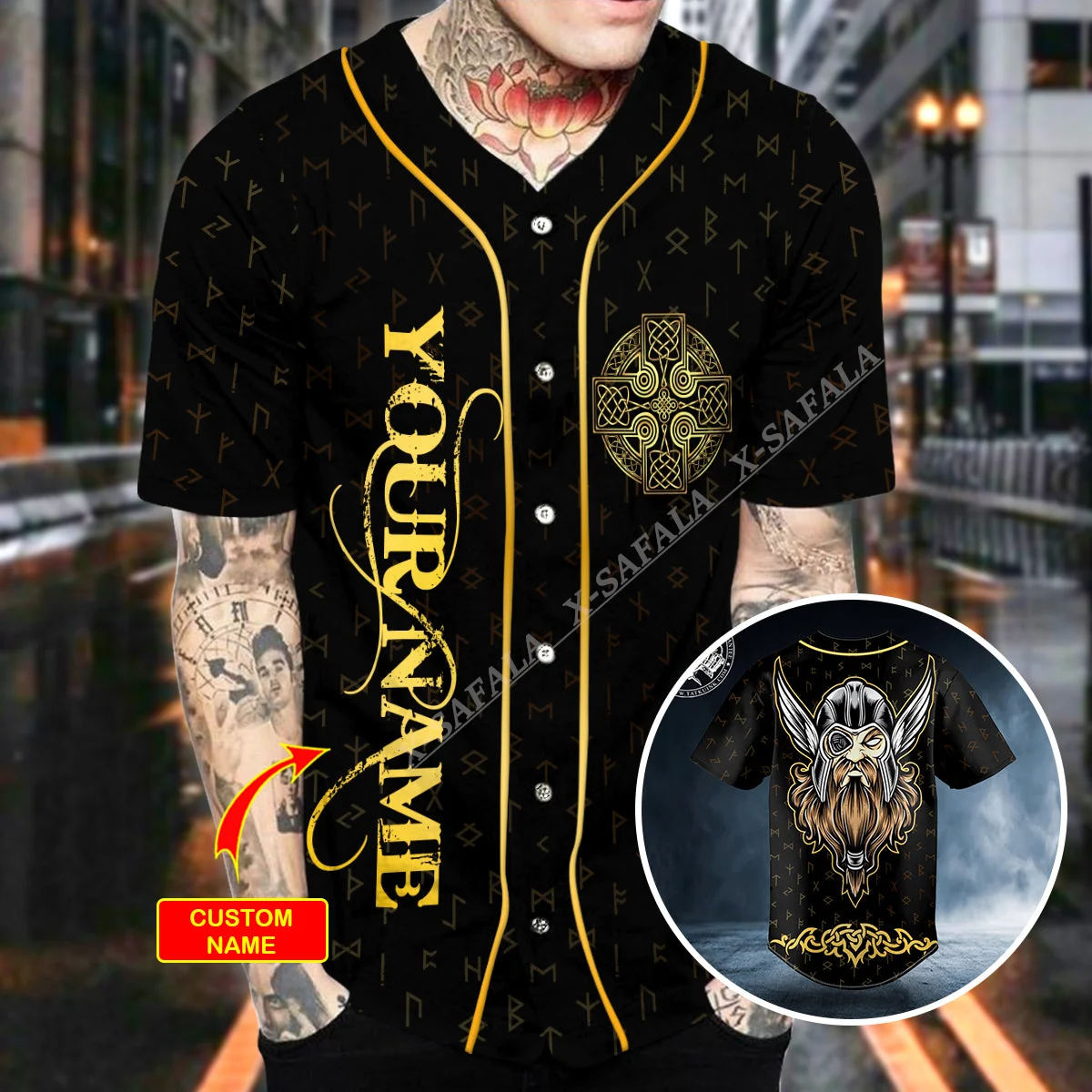 Odin Allfather Celtic Cross Viking 3D Print Baseball Jersey Shirt T-Shirts Top Tee Men Streetwear Short Sleeve Hip Hop V Neck
Odin Allfather Celtic Cross Viking 3D Print Baseball Jersey Shirt T-Shirts Top Tee Men Streetwear Short Sleeve Hip Hop V Neck