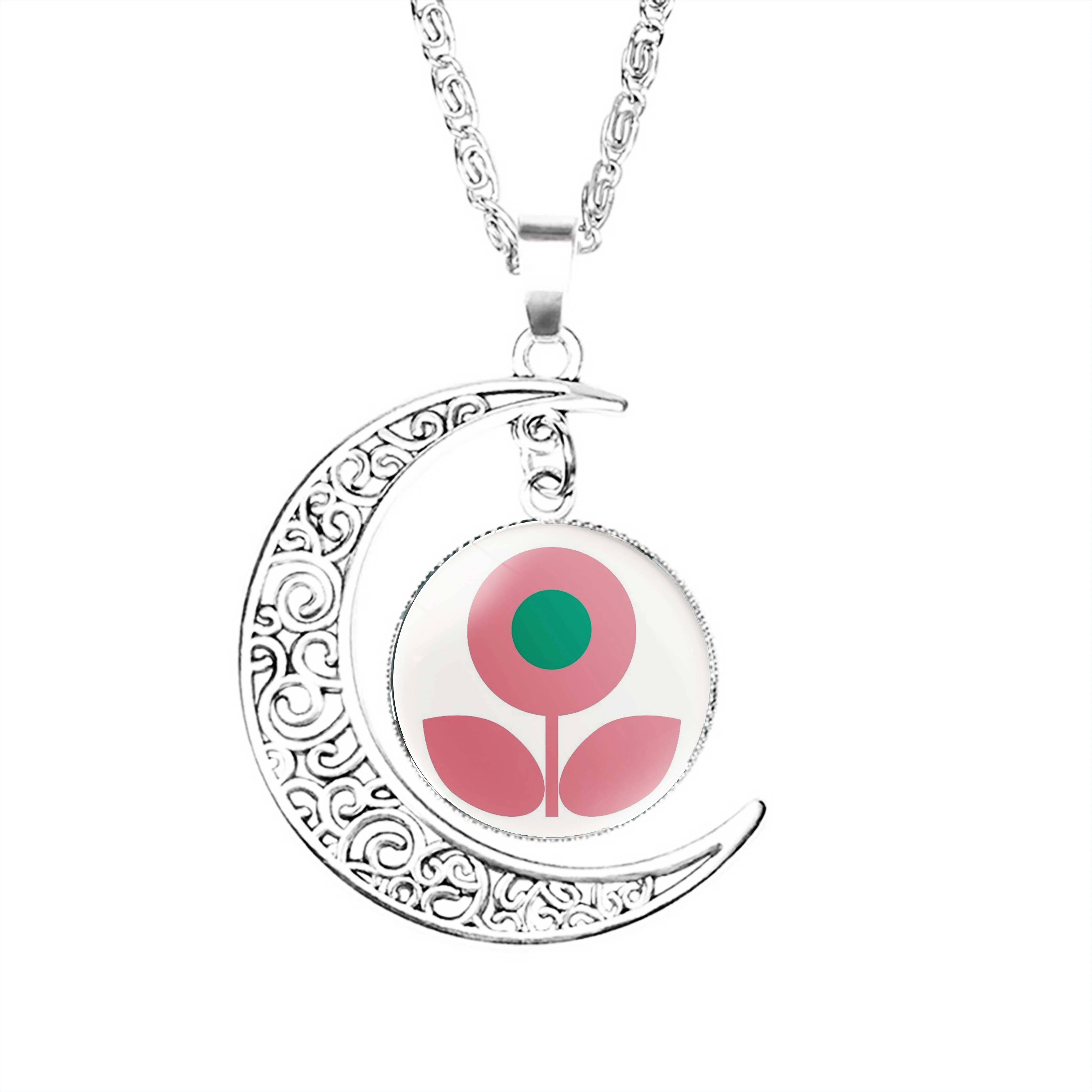 Bloomin k And Aqua Moon Necklace Girls Dome Charm Pendant Chain Crescent Accessories Party Lady Glass Stainless Steel Jewelry
Bloomin k And Aqua Moon Necklace Girls Dome Charm Pendant Chain Crescent Accessories Party Lady Glass Stainless Steel Jewelry
