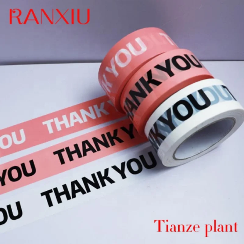 Custom Heavy Duty White/Pink Background Black Paper Adhesive THANK YOU Packing Tape Cartoon Printing Tape For Box Sealing
Custom Heavy Duty White/Pink Background Black Paper Adhesive THANK YOU Packing Tape Cartoon Printing Tape For Box Sealing
