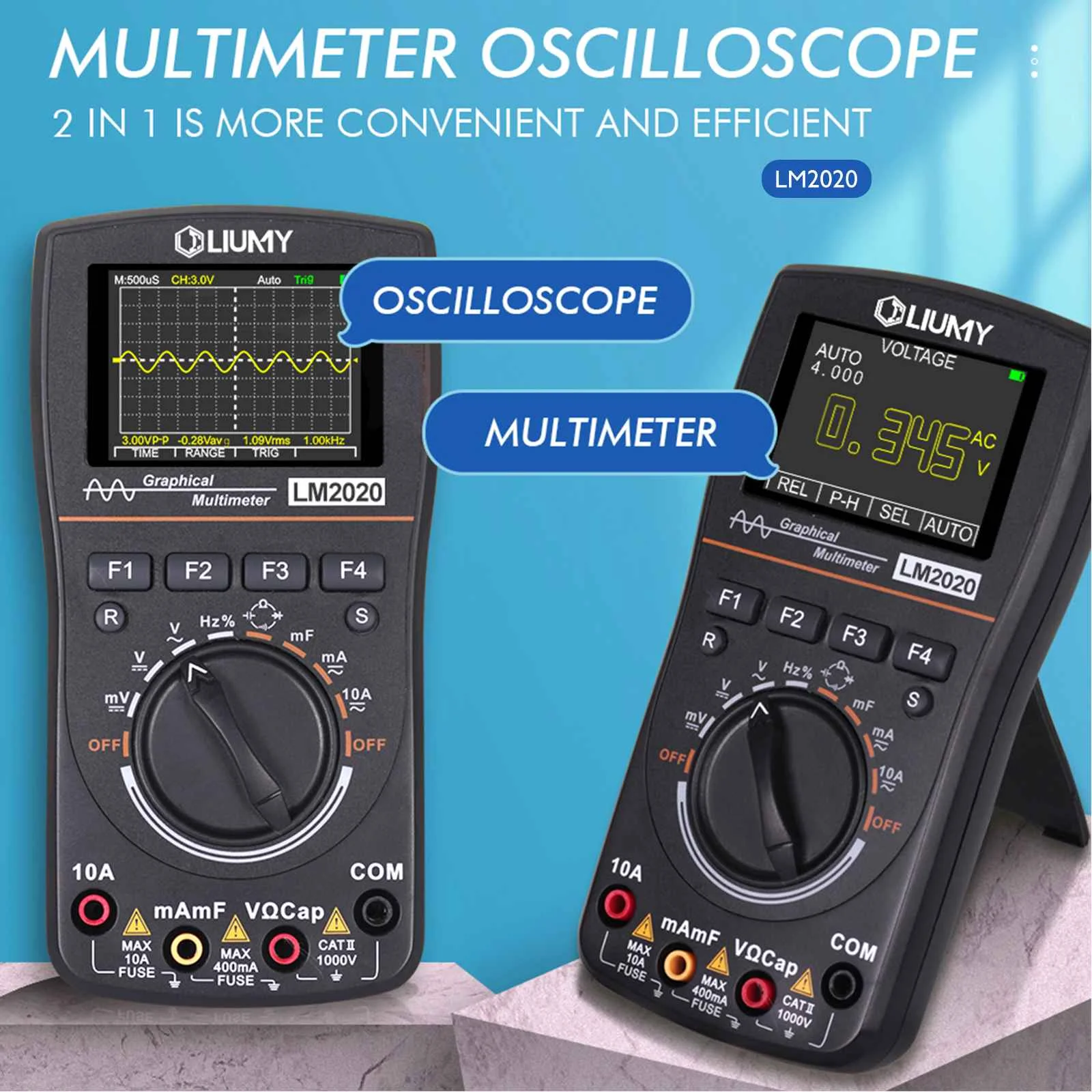 Professional LED Handheld Digital Oscilloscope Multimeter with 1MHz Bandwidth 2.5 Msps high Sampling Electronic Test
Professional LED Handheld Digital Oscilloscope Multimeter with 1MHz Bandwidth 2.5 Msps high Sampling Electronic Test
