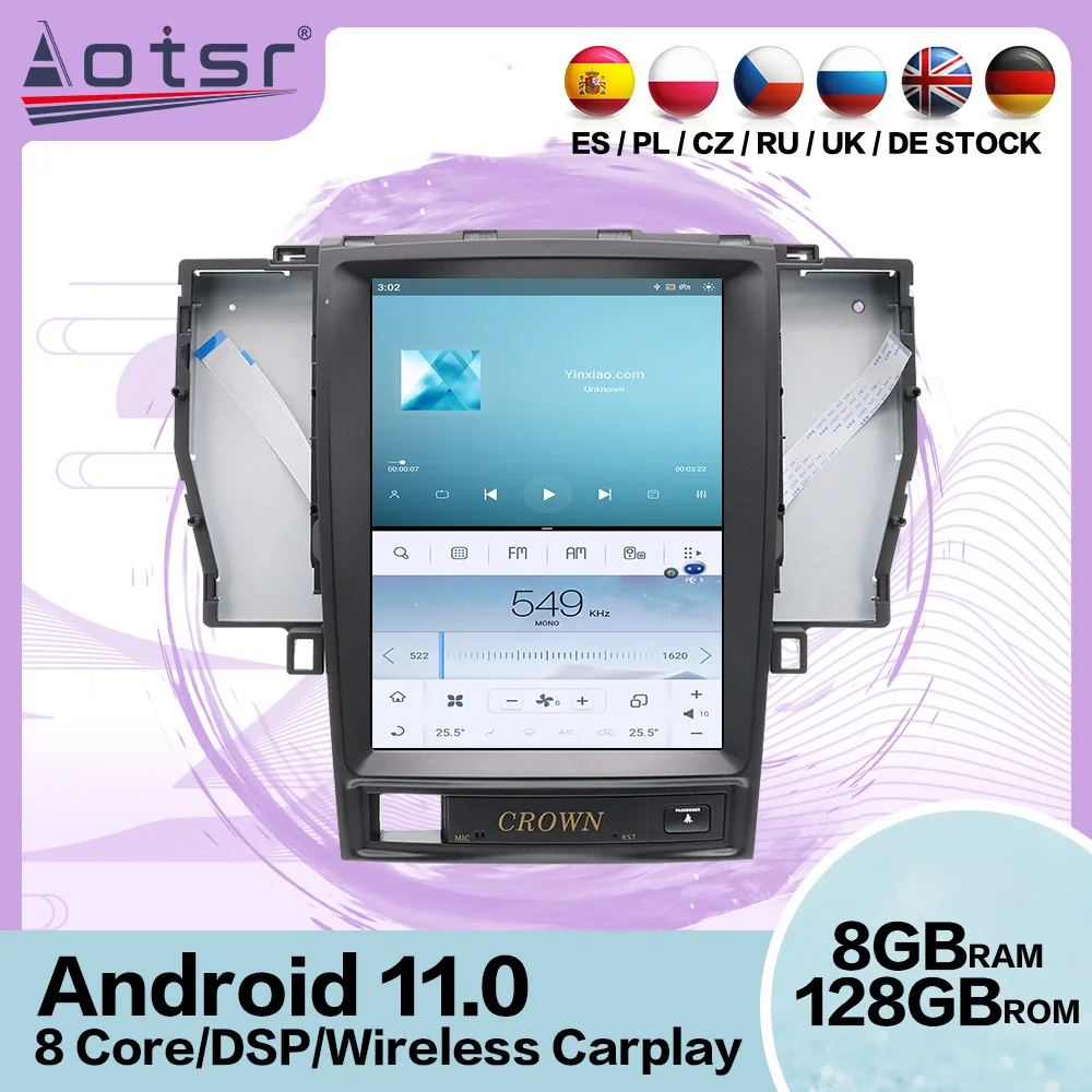 8 Core 12.1 Inch Tesla Screen Android 11 Car Radio Receiver For Toyota Crown 2012 GPS Navigation Touch Stereo Radio Head Unit
8 Core 12.1 Inch Tesla Screen Android 11 Car Radio Receiver For Toyota Crown 2012 GPS Navigation Touch Stereo Radio Head Unit