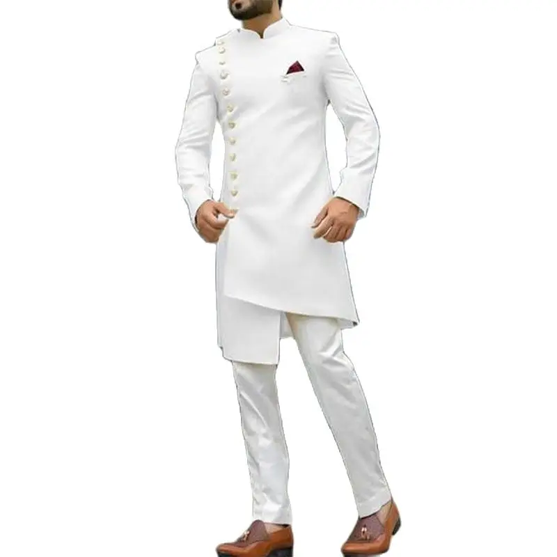 White Men's Sets African Wedding Groom Suits Stand Collar Tops+Pants Casual Fashion Male Festival Outfits
White Men's Sets African Wedding Groom Suits Stand Collar Tops+Pants Casual Fashion Male Festival Outfits