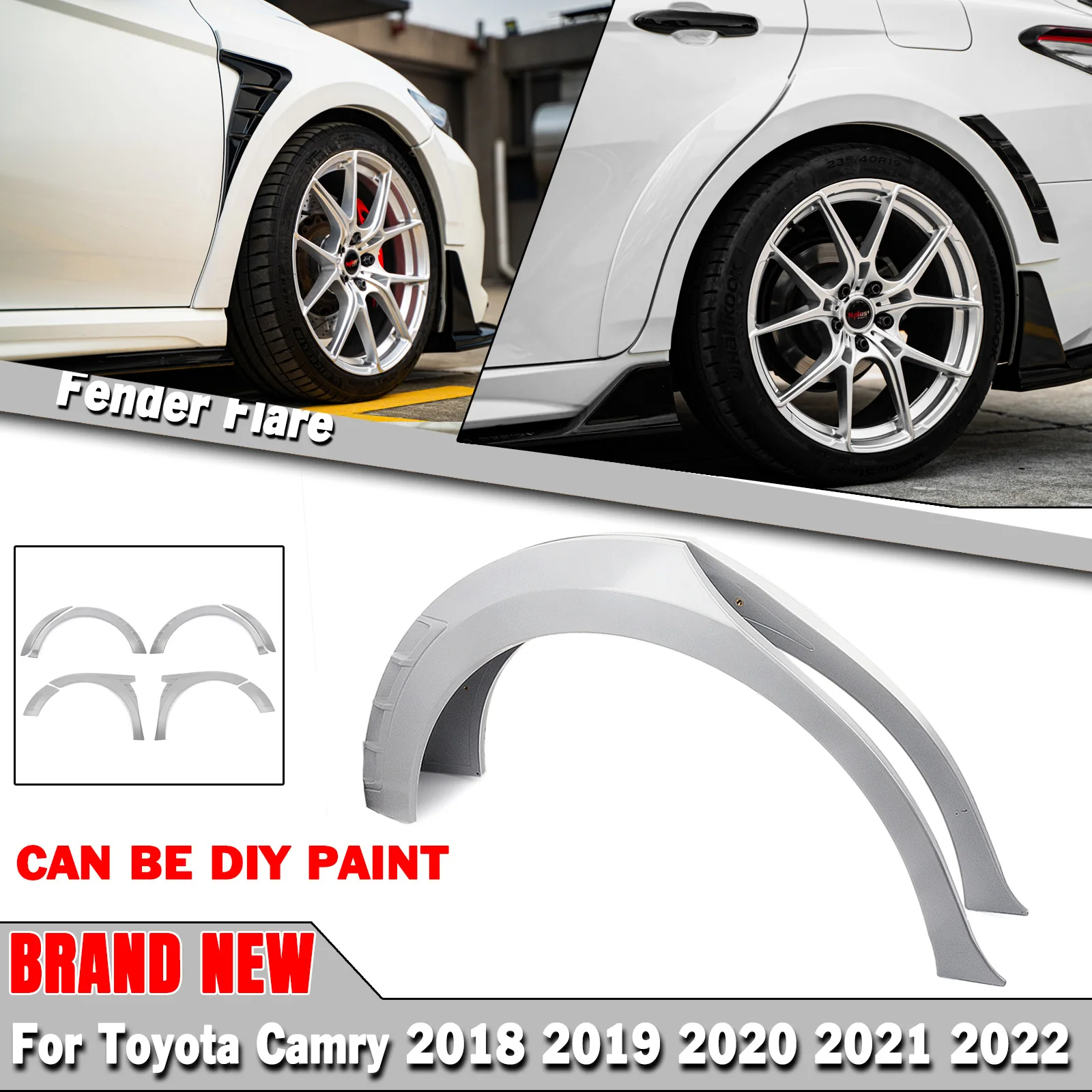 YOFER Car Wheel Fender Flares Brow Cover Wide Arch Trim Guard Mudguards Auto Part For Toyota SE XSE Sport Model 2018-2022
YOFER Car Wheel Fender Flares Brow Cover Wide Arch Trim Guard Mudguards Auto Part For Toyota SE XSE Sport Model 2018-2022