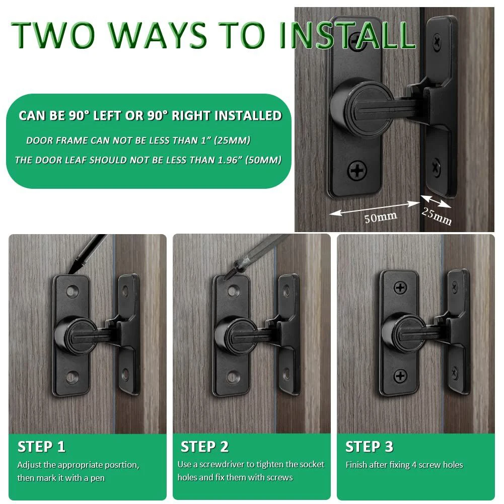 Barn Door Lock Heavy Duty Sliding Barn Door Latch Lock 90 Degree Gate Latch Cabinet Closet Window Door Lock Plug Door Hardware
Barn Door Lock Heavy Duty Sliding Barn Door Latch Lock 90 Degree Gate Latch Cabinet Closet Window Door Lock Plug Door Hardware