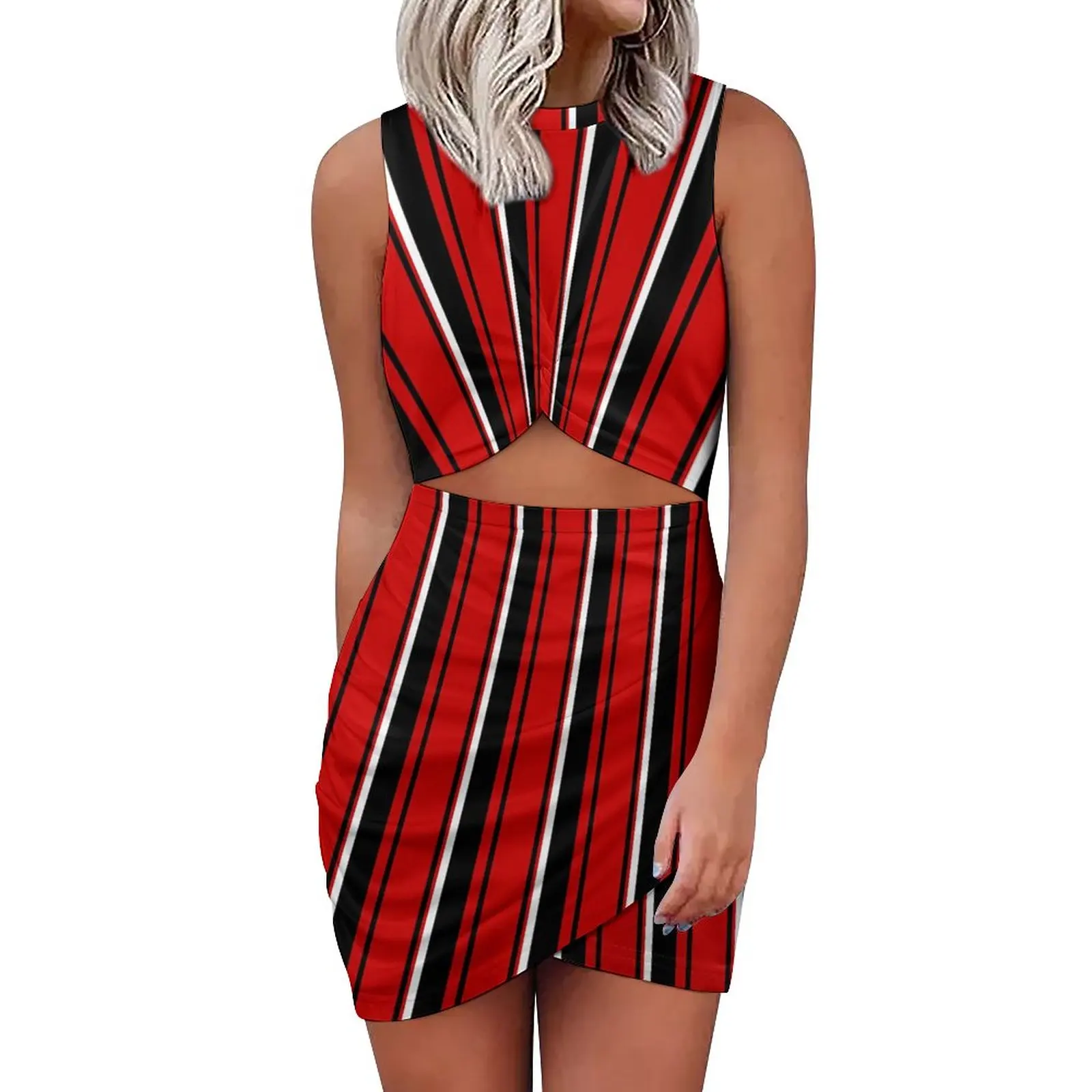 Red And White Striped Bodycon Dress Summer Striped Print Cute Dresses Ladies Sleeveless Pattern Stylish Dress Large Size 5XL
Red And White Striped Bodycon Dress Summer Striped Print Cute Dresses Ladies Sleeveless Pattern Stylish Dress Large Size 5XL