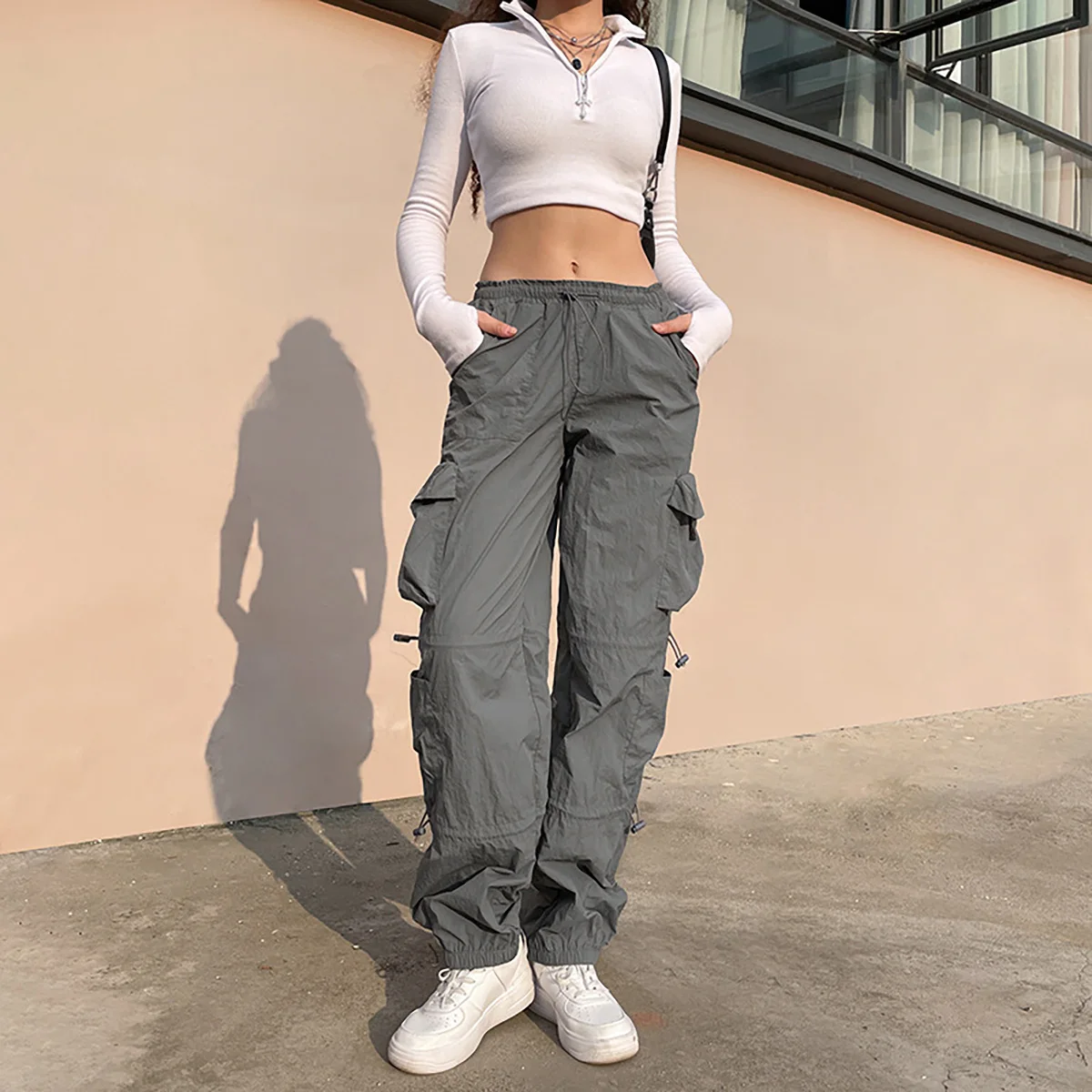 Casual Vintage Cargo Pants Baggy Jeans Women Fashion Streetwear 90S Pockets Wide Leg Low Waist Straight Girl lDenim Trousers
Casual Vintage Cargo Pants Baggy Jeans Women Fashion Streetwear 90S Pockets Wide Leg Low Waist Straight Girl lDenim Trousers
