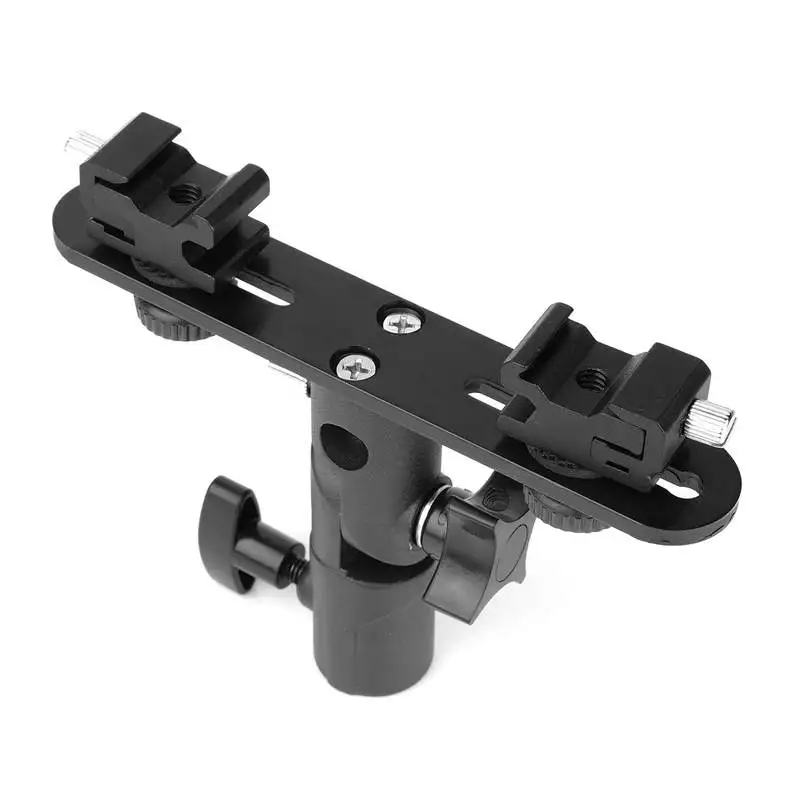 Dual Flash Bracket Hot Shoe Speedlight Stand Umbrella Holder Light Stand Bracket Mount 1/4 Inch To 3/8 Inch Compatible With Stud
Dual Flash Bracket Hot Shoe Speedlight Stand Umbrella Holder Light Stand Bracket Mount 1/4 Inch To 3/8 Inch Compatible With Stud