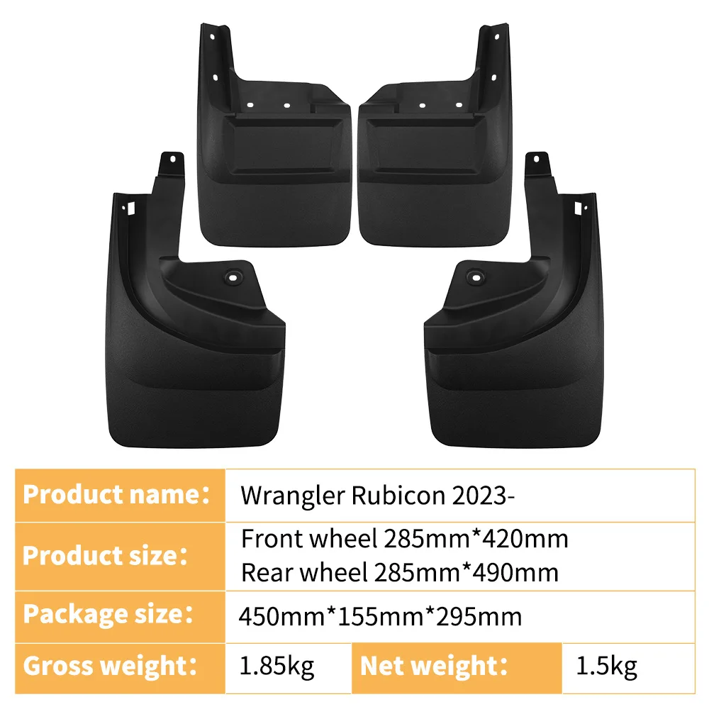 4 шт. для Jeep Wrangler JL Rubicon 2024~2026 Брызговики Брызговики Расширитель крыла Брызговик Передняя задняя часть Аксессуары
4 шт. для Jeep Wrangler JL Rubicon 2024~2026 Брызговики Брызговики Расширитель крыла Брызговик Передняя задняя часть Аксессуары