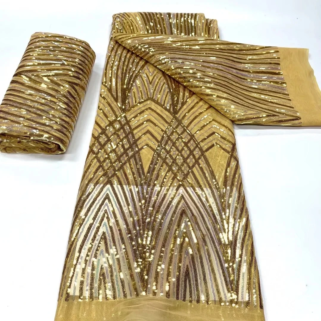 African Sequins Mesh Lace Fabric 5 Yards Nigerian Tulle Lace Fabrics 2022 High Quality For DIY Dress Sewing Wedding
African Sequins Mesh Lace Fabric 5 Yards Nigerian Tulle Lace Fabrics 2022 High Quality For DIY Dress Sewing Wedding