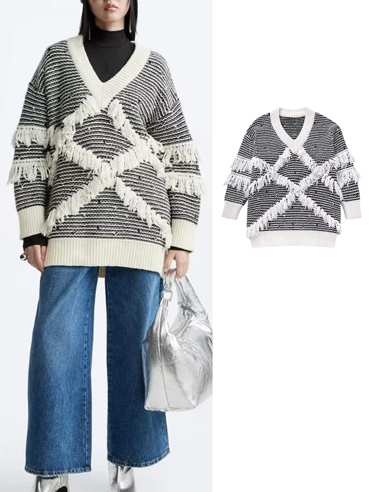 TRAF 2023 Women Sweater Knitwear Thick Warm Knitted Tops Pullover Sweaters Sweet Autumn Winter Woman Sweater Jumpers
TRAF 2023 Women Sweater Knitwear Thick Warm Knitted Tops Pullover Sweaters Sweet Autumn Winter Woman Sweater Jumpers