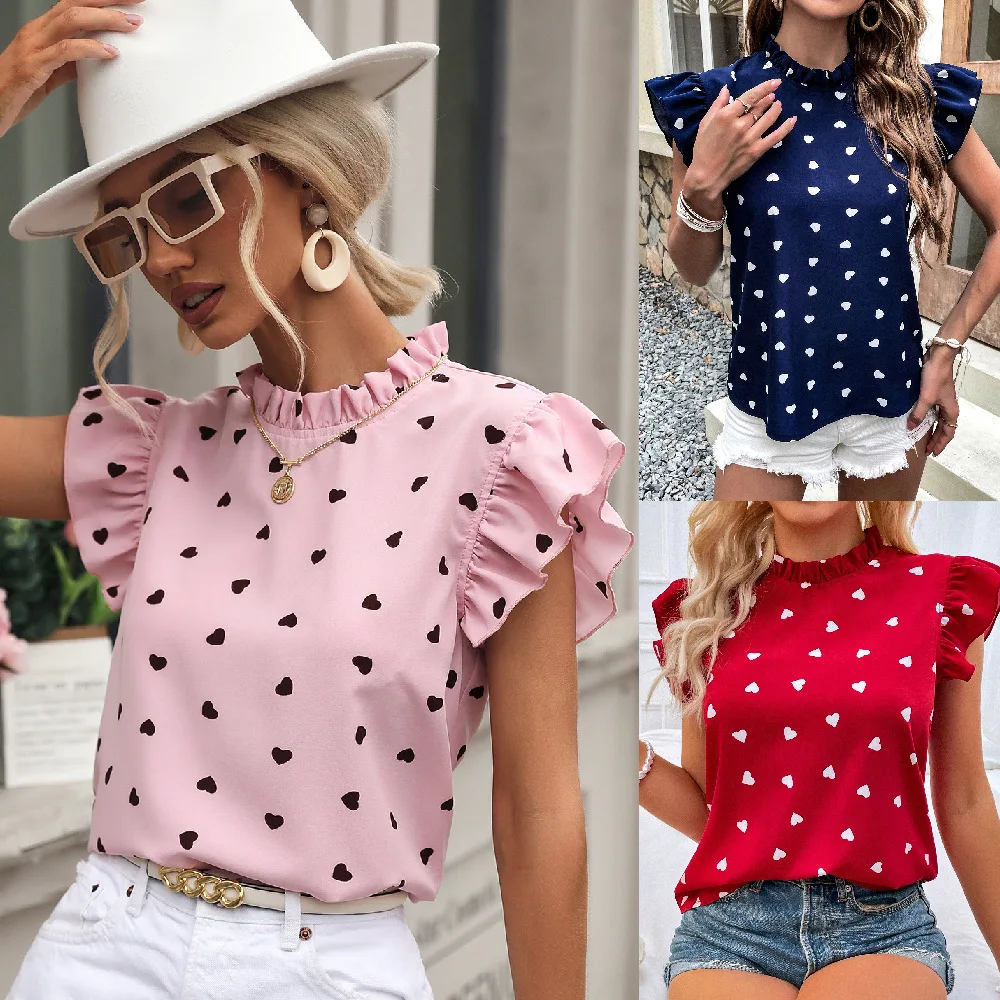 Fashion Women Elegant Polka Dot Print Top and Shirt Shirts Summer 2022 Ladies Office Casual Ruffle Stand Collar Pullover Blusa
Fashion Women Elegant Polka Dot Print Top and Shirt Shirts Summer 2022 Ladies Office Casual Ruffle Stand Collar Pullover Blusa