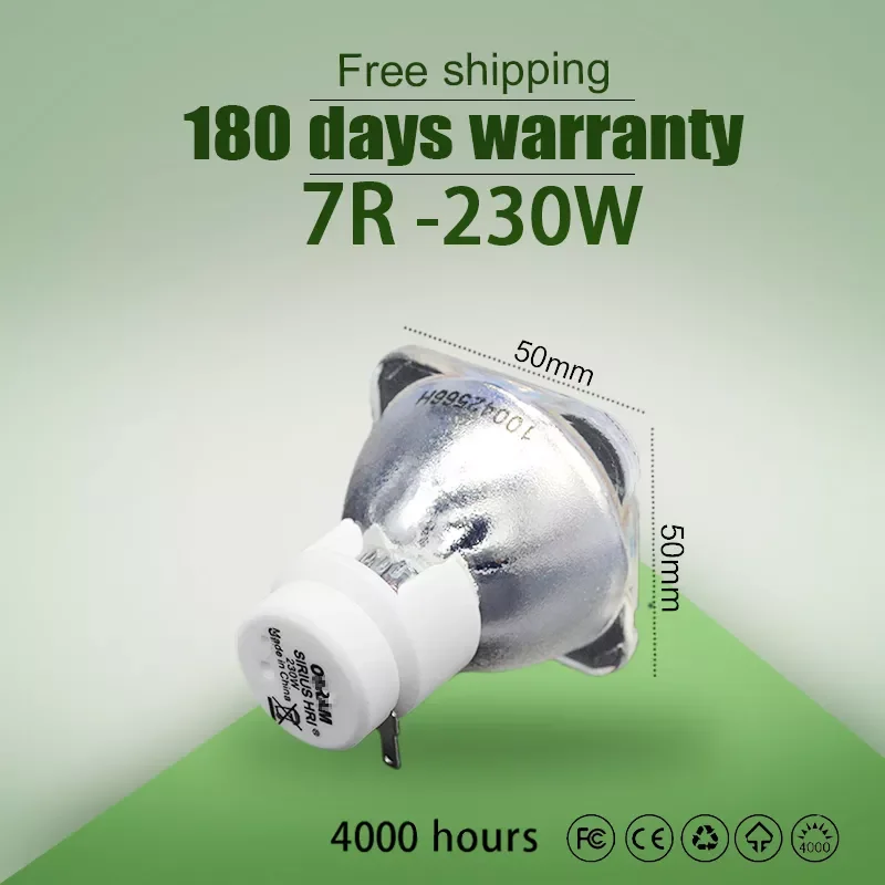 kaita High quality 7R 230W lamp moving beam P-VIP 230/1.0 E20.8 for osram 100% new Compatible beam lamp bulb
kaita High quality 7R 230W lamp moving beam P-VIP 230/1.0 E20.8 for osram 100% new Compatible beam lamp bulb