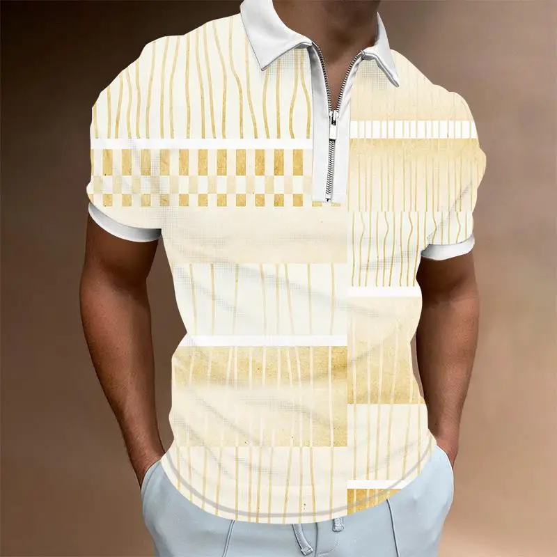 Summer New Men Polo Shirt Short Sleeve Oversized Loose Zipper Color Matching Clothes Luxury Male Tee Shirts Top U.S. Yards
Summer New Men Polo Shirt Short Sleeve Oversized Loose Zipper Color Matching Clothes Luxury Male Tee Shirts Top U.S. Yards