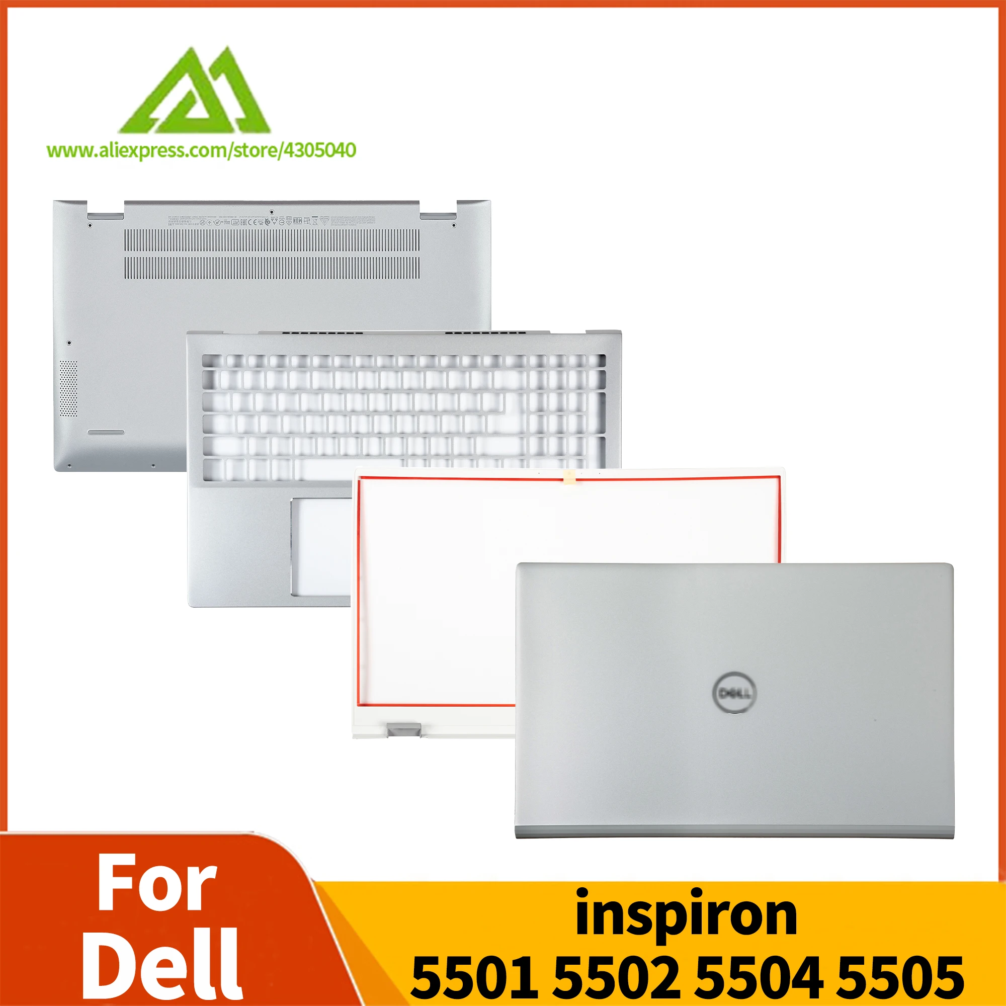 New LCD Back Cover/Front Bezel/Palmrest/Bottom Case For Dell inspiron 5501 5502 5504 5505 Silver 
New LCD Back Cover/Front Bezel/Palmrest/Bottom Case For Dell inspiron 5501 5502 5504 5505 Silver