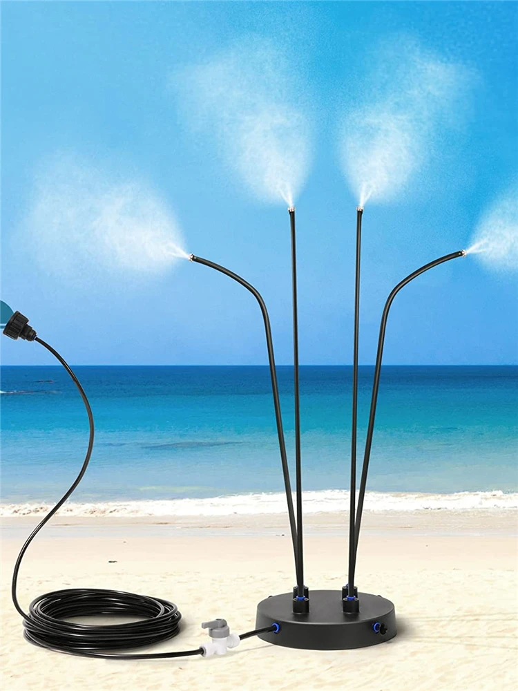 US/EU Plug Stand-up Misting Cooling System 8MLine+4 Brass Nozzles Flexible Mister for Patio Pool BBQ Cooling Kids Water Playing
US/EU Plug Stand-up Misting Cooling System 8MLine+4 Brass Nozzles Flexible Mister for Patio Pool BBQ Cooling Kids Water Playing