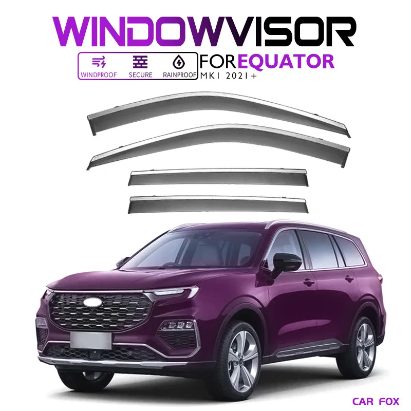 For EQUATOR Sport Window visor Weather Shield Side Window Deflector Car windshield weather shield Car accessories
For EQUATOR Sport Window visor Weather Shield Side Window Deflector Car windshield weather shield Car accessories