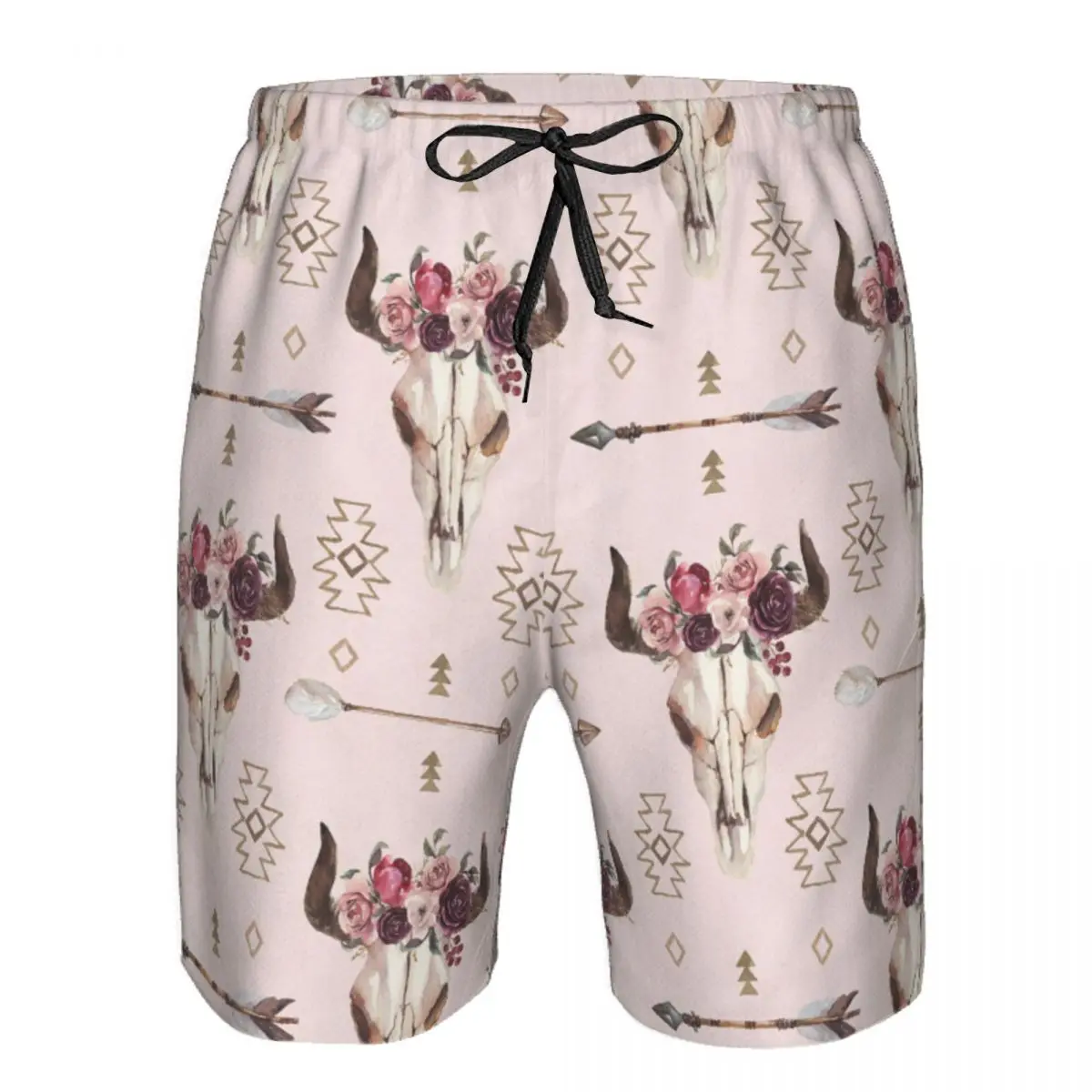 Summer Men Swimwear Breathable Quick Dry Trunks Boho Arrows Bull Skull Horns Floral Beach Shorts for Running Training Surfing
Summer Men Swimwear Breathable Quick Dry Trunks Boho Arrows Bull Skull Horns Floral Beach Shorts for Running Training Surfing