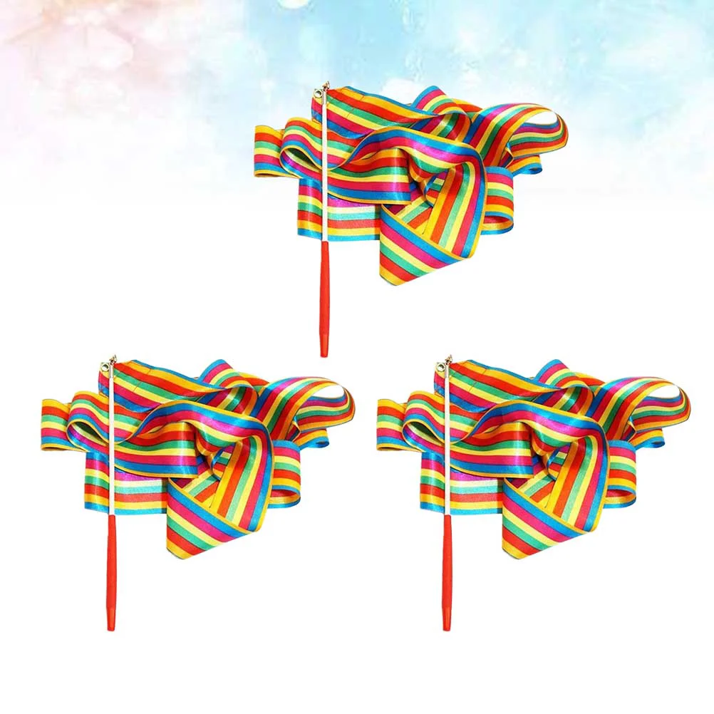 3pcs Riband Dancing Streamers Horizontal Stripe Accessory Ribbon with Stick Twirling Rod for Children
3pcs Riband Dancing Streamers Horizontal Stripe Accessory Ribbon with Stick Twirling Rod for Children