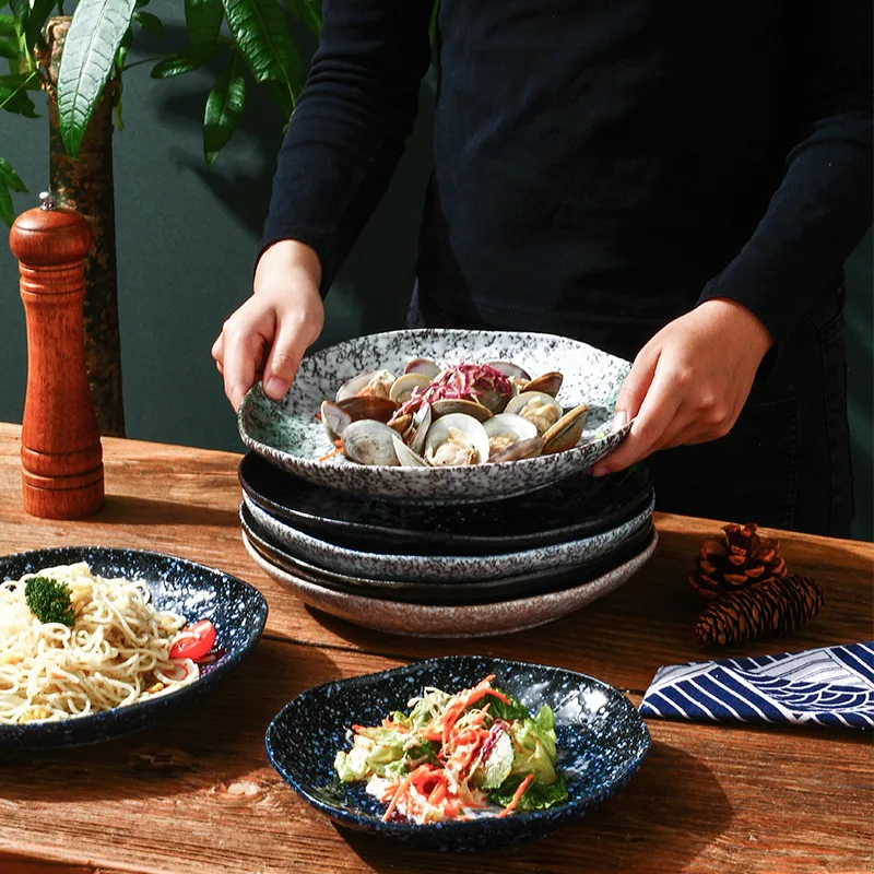 Restaurant business creative home ceramic tableware plate high sense breakfast plate western food plate tray plate.
Restaurant business creative home ceramic tableware plate high sense breakfast plate western food plate tray plate.