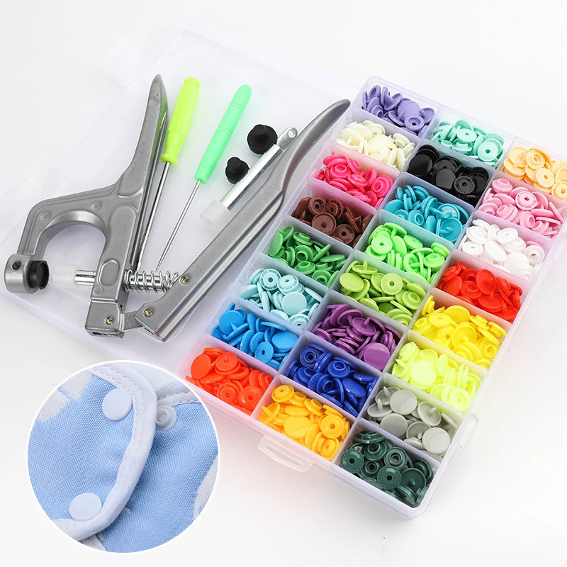 360 Sets T5 Plastic Resin Snap Buttons + Hand Press Pliers Installation Tools High Quality DIY Household Buttons
360 Sets T5 Plastic Resin Snap Buttons + Hand Press Pliers Installation Tools High Quality DIY Household Buttons