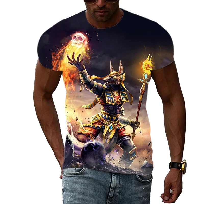 Summer New Popular Grim Reaper Anubis Graphic T Shirts Men Fashion Casual Trend Interesting Personality Pattern Printing T-shirt
Summer New Popular Grim Reaper Anubis Graphic T Shirts Men Fashion Casual Trend Interesting Personality Pattern Printing T-shirt