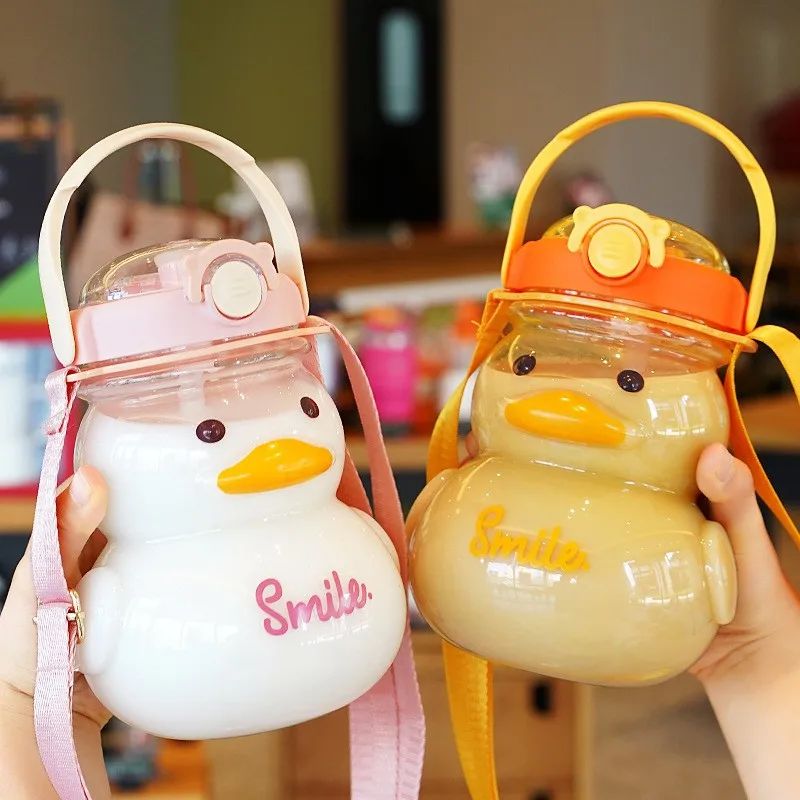 1000ml Cute Duck Water Bottle with Straw for Girls Kids Milk Bottle Drinking Plastic Cups with Shoulder Rope Sports Outdoor 2022
1000ml Cute Duck Water Bottle with Straw for Girls Kids Milk Bottle Drinking Plastic Cups with Shoulder Rope Sports Outdoor 2022