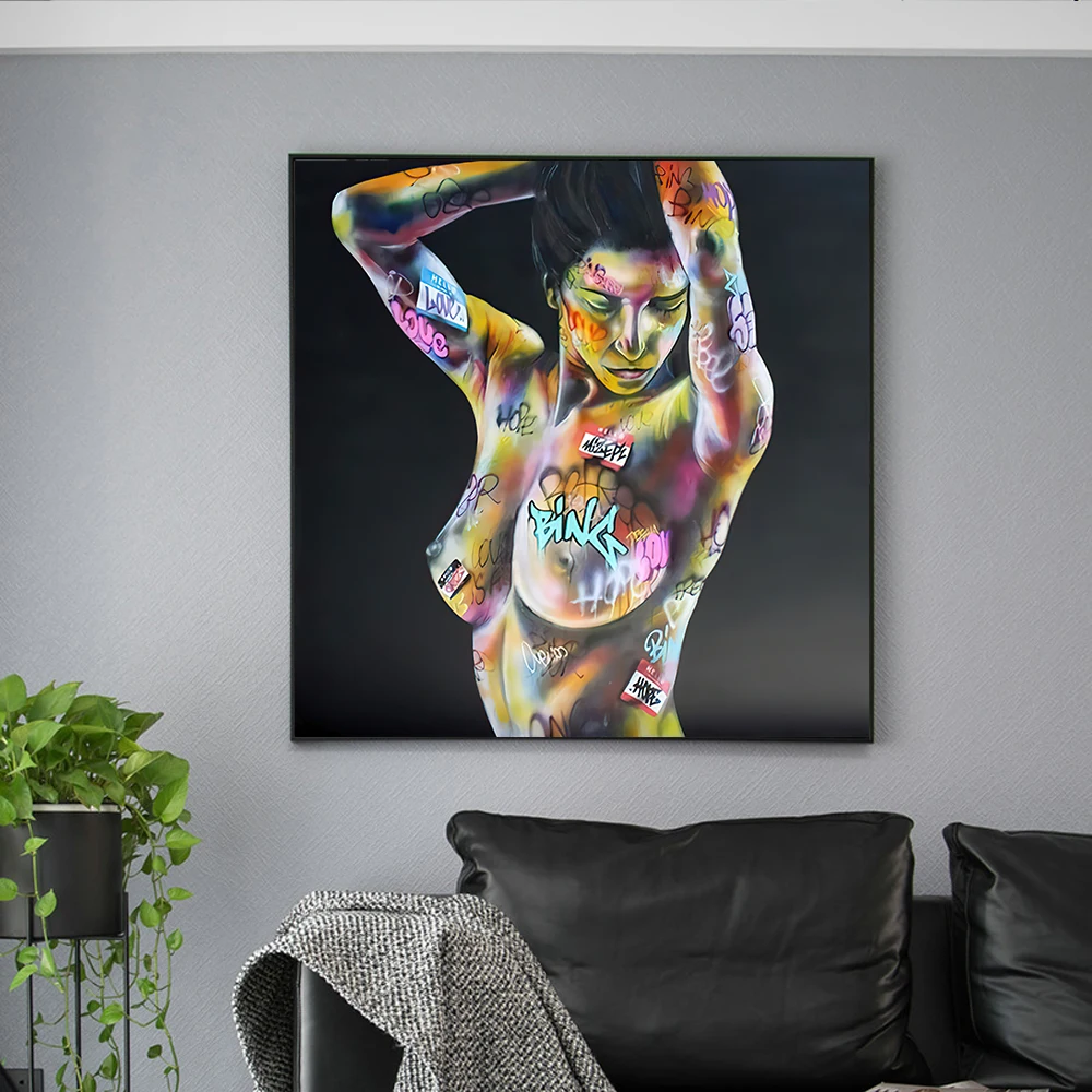 Nude Women Graffiti Wall Art Paintings Sexy Girl Canvas Print Figure Painting Abstract Picture For Living Room Home Decoration 
Nude Women Graffiti Wall Art Paintings Sexy Girl Canvas Print Figure Painting Abstract Picture For Living Room Home Decoration