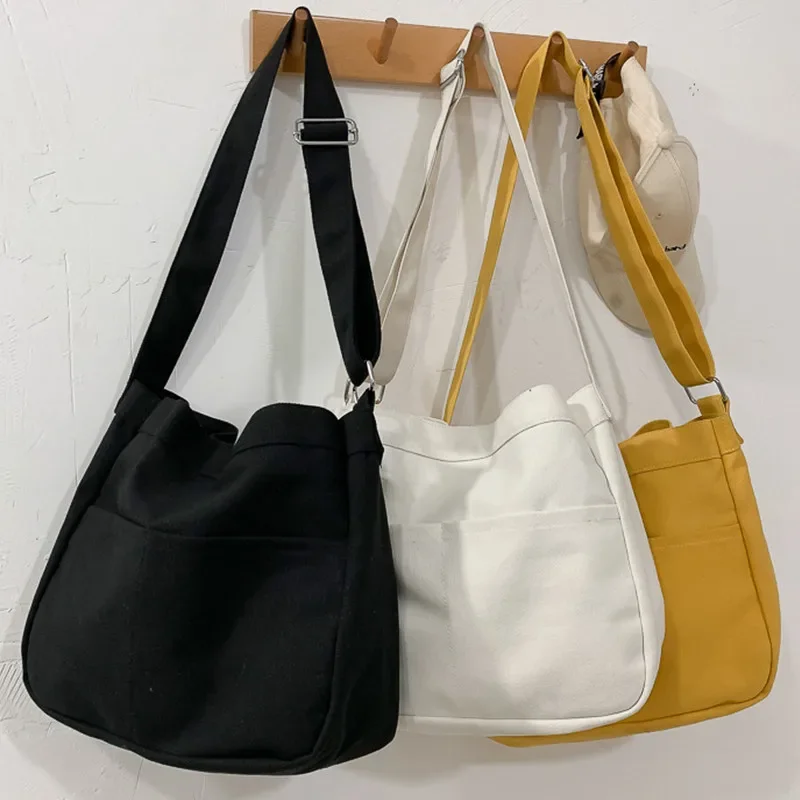 Large Capacity Students Canvas Shoulder Bags Female Handbags Korean Satchel Cotton Cloth Crossbody Bag Women School Bag
Large Capacity Students Canvas Shoulder Bags Female Handbags Korean Satchel Cotton Cloth Crossbody Bag Women School Bag