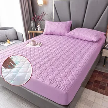Super Waterproof Quilted Mattress Cover King Queen Size Anti-mite Air-Permeable Bed Pad Cover Not Including Pillowcase