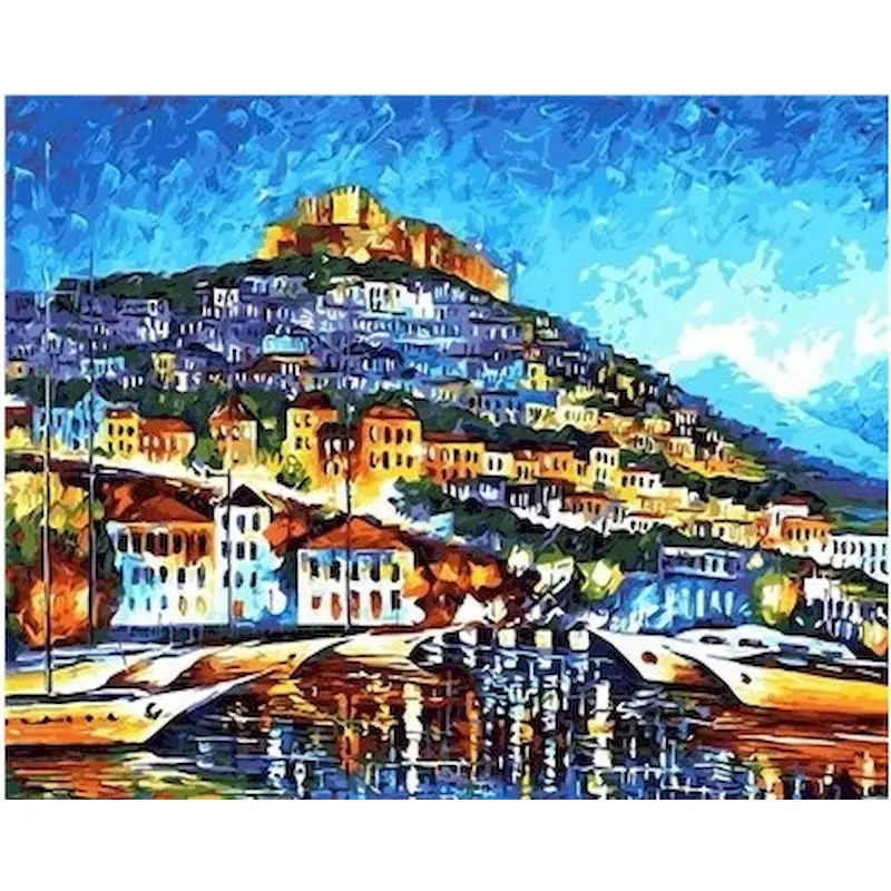 

GATYZTORY 60x75cm Painting by numbers Unframe Decorative paintings Scenery Number paiting Home decor Wall art