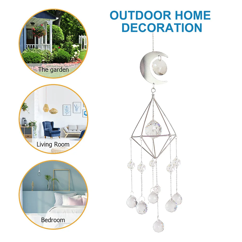 Wind Chime Crystal Light Catcher Hanging Ornament diamond Moon Prism Metal Frame Lighting Ball Bead Jewelry Curtains Home Decor
Wind Chime Crystal Light Catcher Hanging Ornament diamond Moon Prism Metal Frame Lighting Ball Bead Jewelry Curtains Home Decor