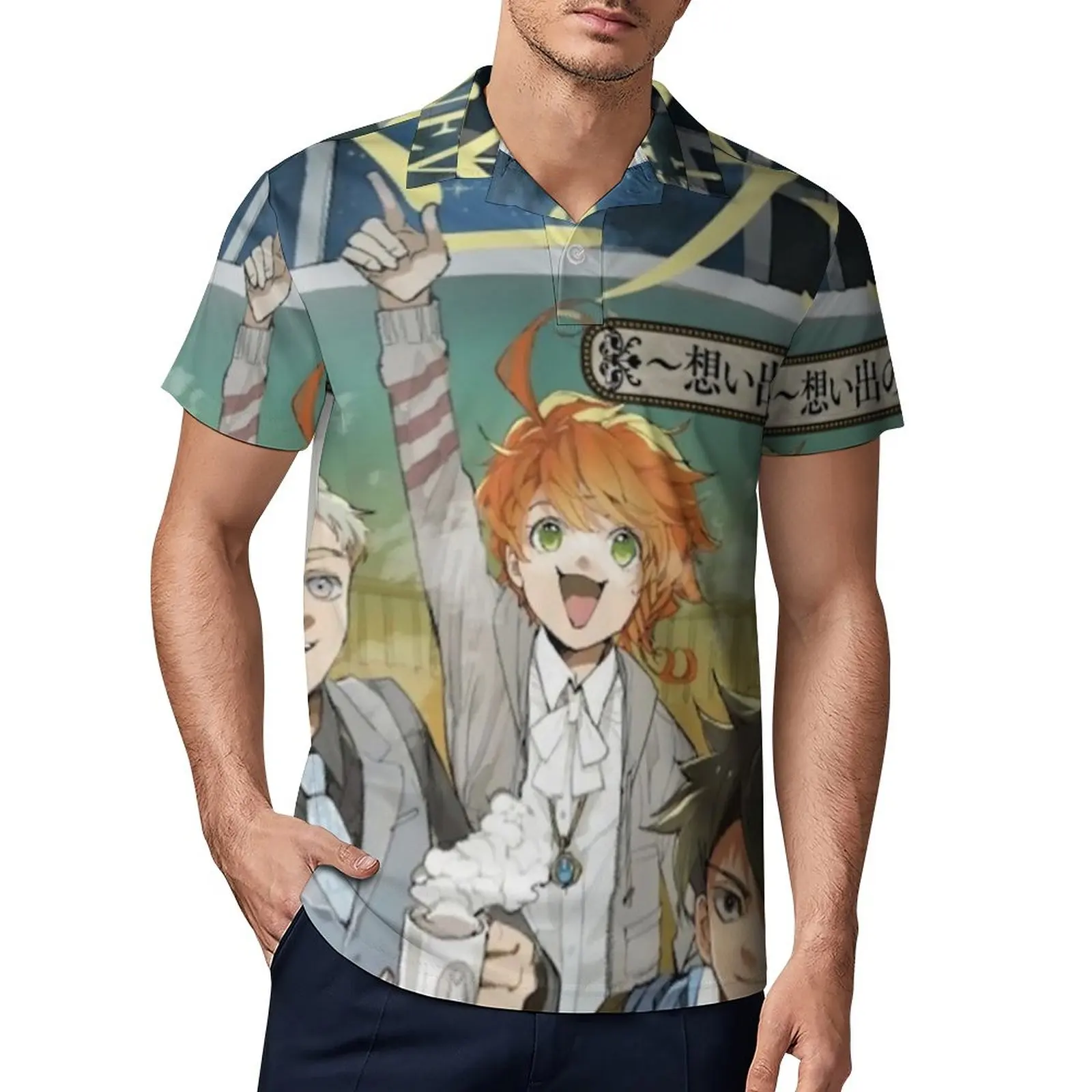 Забавная рубашка-поло в стиле японского аниме, Повседневная рубашка с обещанием Neverland, летние Забавные футболки, Мужской Топ оверсайз с коро...
Забавная рубашка-поло в стиле японского аниме, Повседневная рубашка с обещанием Neverland, летние Забавные футболки, Мужской Топ оверсайз с коро...
