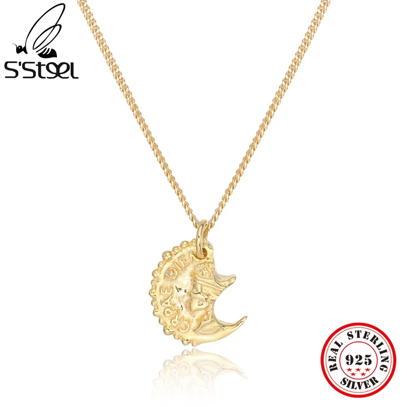 S'STEEL Real 925 Silver Portrait Pendant Necklace Ladies Korean Designer Gothic Necklaces Trending Products 2022 Fine Jewelry
S'STEEL Real 925 Silver Portrait Pendant Necklace Ladies Korean Designer Gothic Necklaces Trending Products 2022 Fine Jewelry