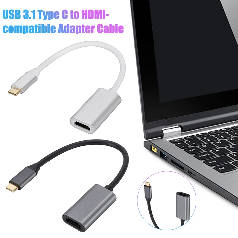 Type C to HDMI-compatible Video Converter Cable 4K Ultra HD USB 3.1 Port HDTV Adapter USB Type C to HDMI-compatible for Phone
Type C to HDMI-compatible Video Converter Cable 4K Ultra HD USB 3.1 Port HDTV Adapter USB Type C to HDMI-compatible for Phone