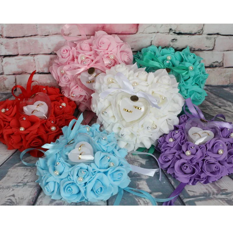 Party DIY Decors Heart Shape Simulation Rose Flowers Jewelry Case 1 Pcs Ring Box Wedding Mariage Decor Ring Pillow Cushion
Party DIY Decors Heart Shape Simulation Rose Flowers Jewelry Case 1 Pcs Ring Box Wedding Mariage Decor Ring Pillow Cushion
