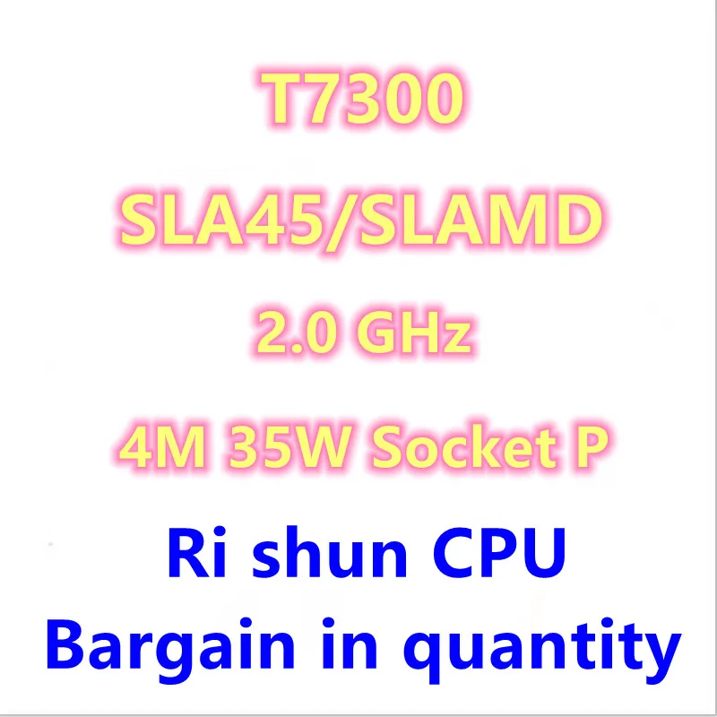 T7300 SLA45 SLAMD 2,0 ГГц б/у двухъядерный двухпотоковый ЦПУ процессор 4 МБ 35 Вт Разъем P
T7300 SLA45 SLAMD 2,0 ГГц б/у двухъядерный двухпотоковый ЦПУ процессор 4 МБ 35 Вт Разъем P