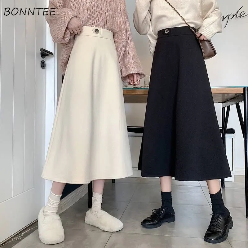 High Waist Solid A-line Midi Skirts Women Leisure Ruffles Designed Simple Vintage Elegant Office Ladies New Autumn Chic Fashion
High Waist Solid A-line Midi Skirts Women Leisure Ruffles Designed Simple Vintage Elegant Office Ladies New Autumn Chic Fashion