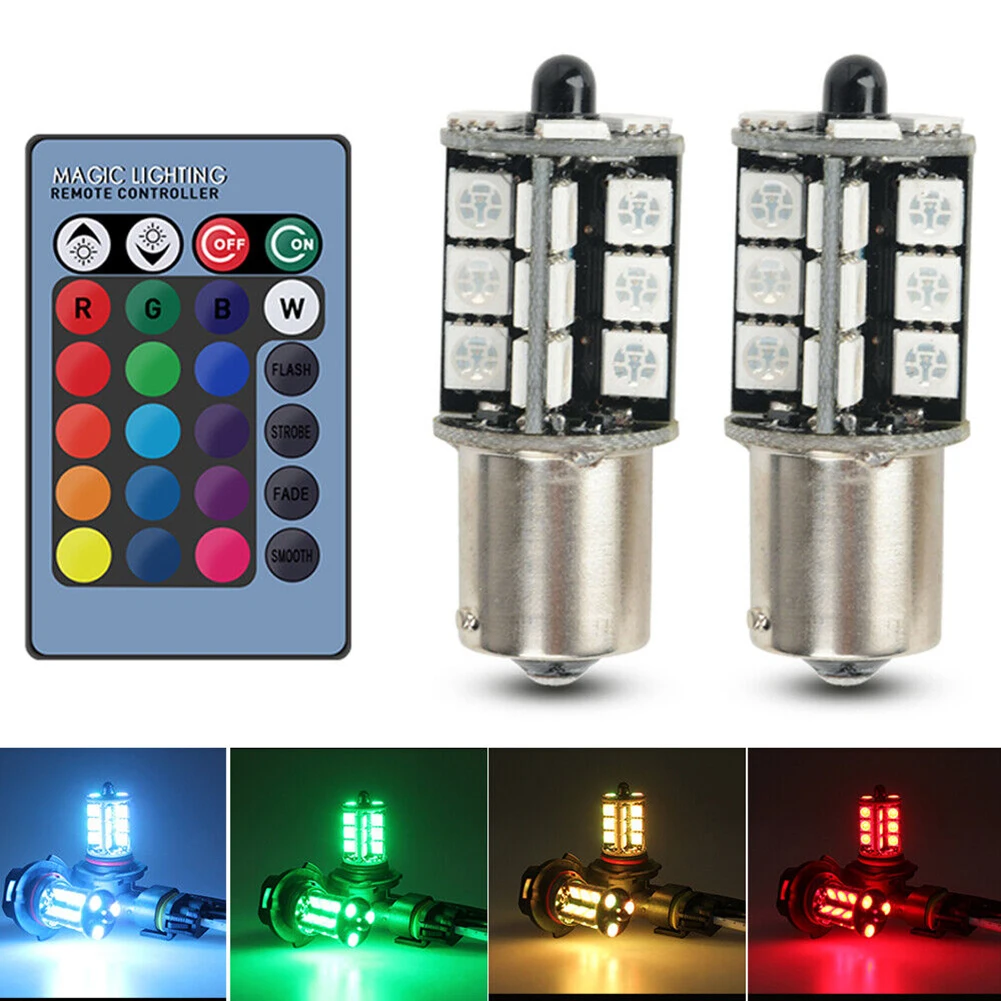 2x RGB Interior 1156 5050 27LED Decoration DRL Fog Light Bulbs+Remote Control RGB LED Light Bulbs Remote Control
2x RGB Interior 1156 5050 27LED Decoration DRL Fog Light Bulbs+Remote Control RGB LED Light Bulbs Remote Control