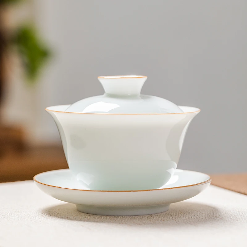 Gaiwan Chawan Tea Cup Puer Bowl Set Soup Tureen Chinese Kung Fu Mugs Porcelain Ceramic Tableware Ceremony Embryo White Akadama
Gaiwan Chawan Tea Cup Puer Bowl Set Soup Tureen Chinese Kung Fu Mugs Porcelain Ceramic Tableware Ceremony Embryo White Akadama