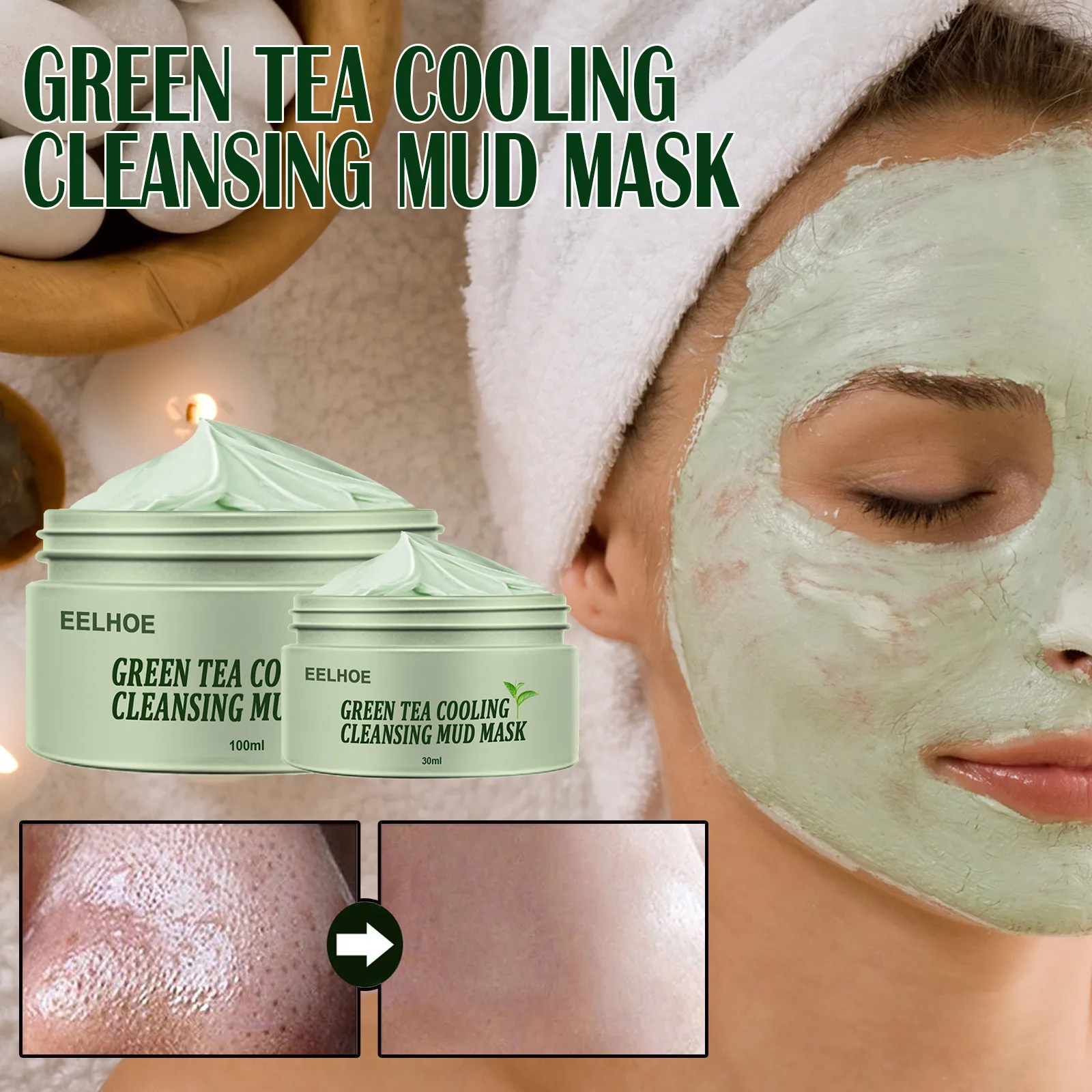 Green Tea Blackhead Removal Oil Control Facial Mask Acne Treatment Skin Care Shrink Pores Whitening Moisturizer Korean Cosmetics
Green Tea Blackhead Removal Oil Control Facial Mask Acne Treatment Skin Care Shrink Pores Whitening Moisturizer Korean Cosmetics