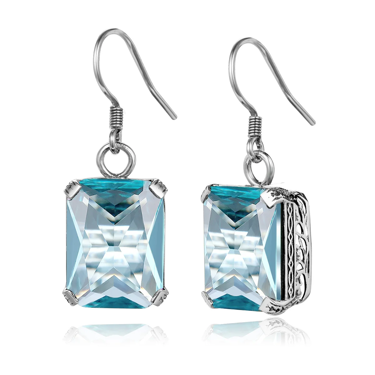 Rectangle Aquamarine Drop Earrings For Women 925 Sterling Silver Earrings Trendy Classic Fine Jewelry Accessories Party Gift
Rectangle Aquamarine Drop Earrings For Women 925 Sterling Silver Earrings Trendy Classic Fine Jewelry Accessories Party Gift